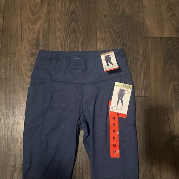 Mondetta Performance Luxury High Waist Leggings Navy Blue Size M Activewear - Picture 4 of 11